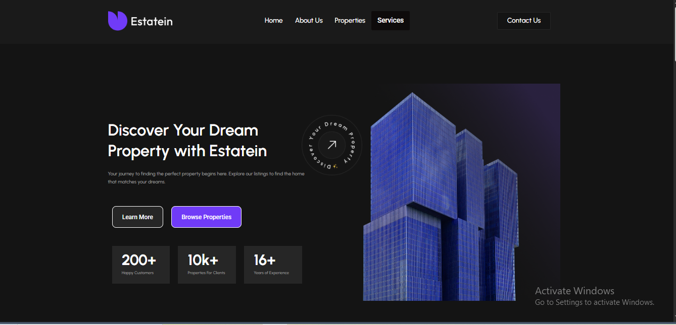 Estatein Real Estate Website