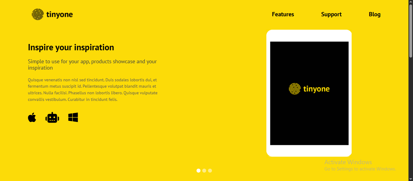 TinyOne Landing Page